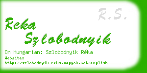 reka szlobodnyik business card
